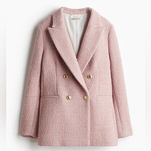 NWT H&M Pink Boucle Jacket Size Small